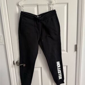 Hollister Black Drawstring Logo Joggers
